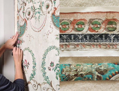 Revealing Wallpaper Details During the Phelps-Hatheway House Conservation Project